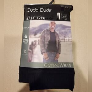 Men's XXL Cuddl Duds Midweight Cottonwear Performance Base Layer Pants